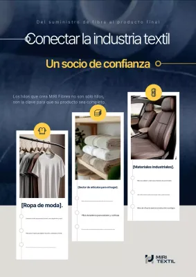 Promoción de la industria textil moderna azul