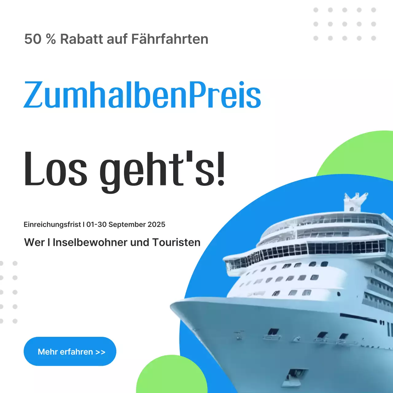 Blue Modern Travel Rabattaktion