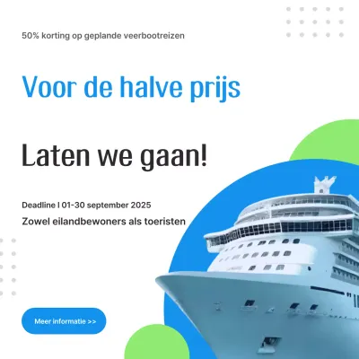 Blue Modern Travel Kortingsevenement