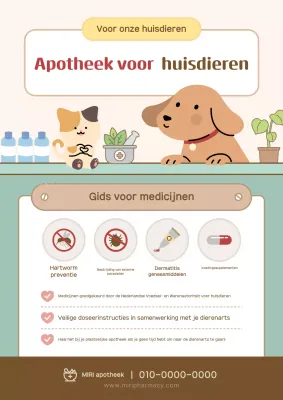 Beige schattige huisdierengids