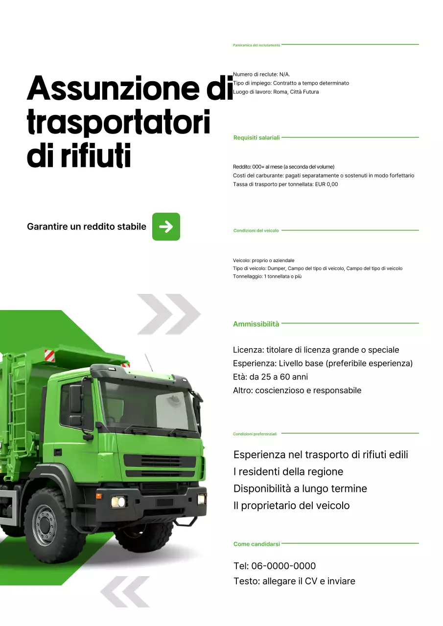 Reclutamento Green Clean Reclutamento