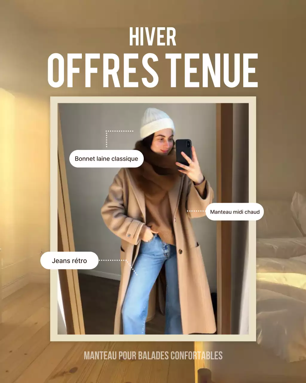 Promotion de la mode moderne beige