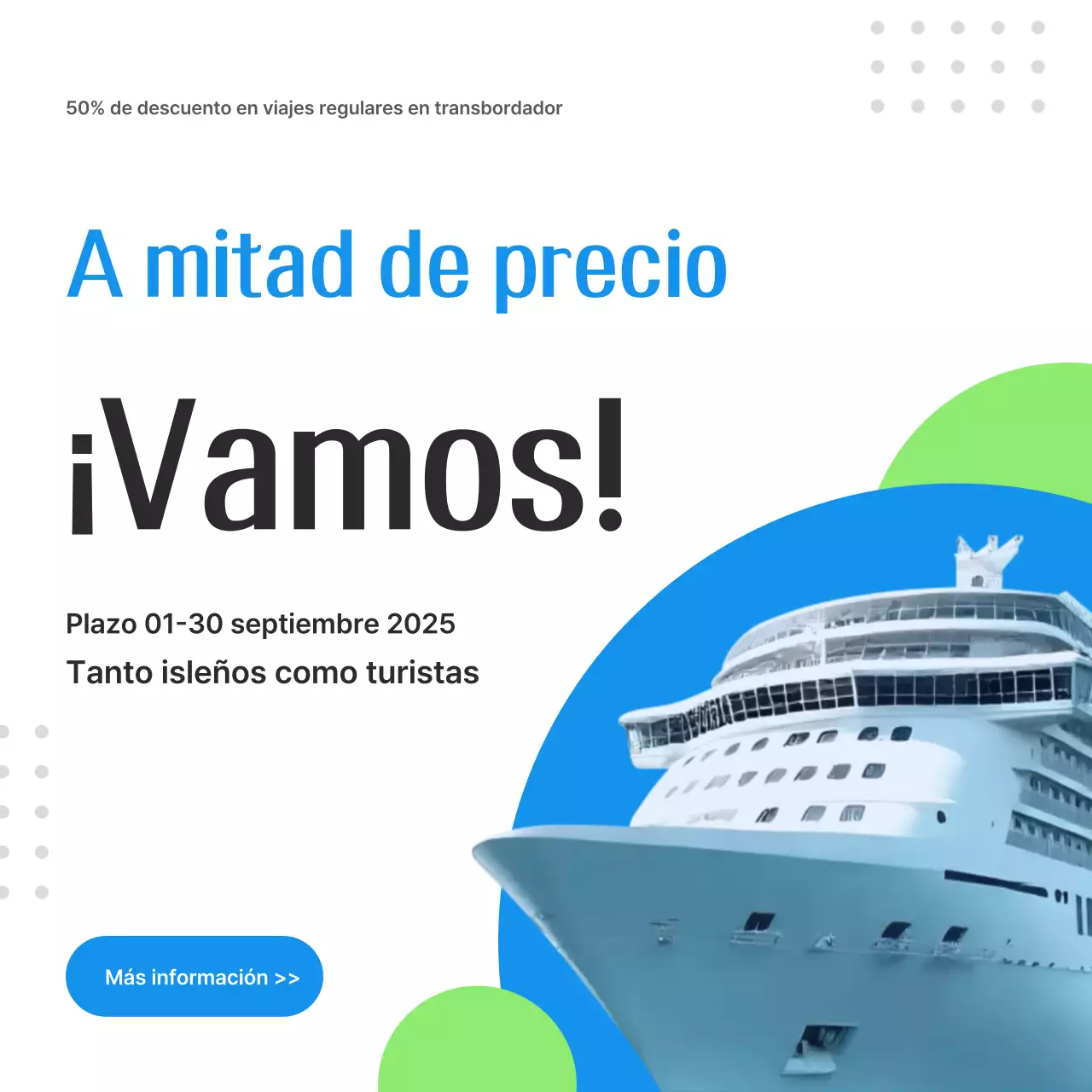 Evento de descuento de Blue Modern Travel