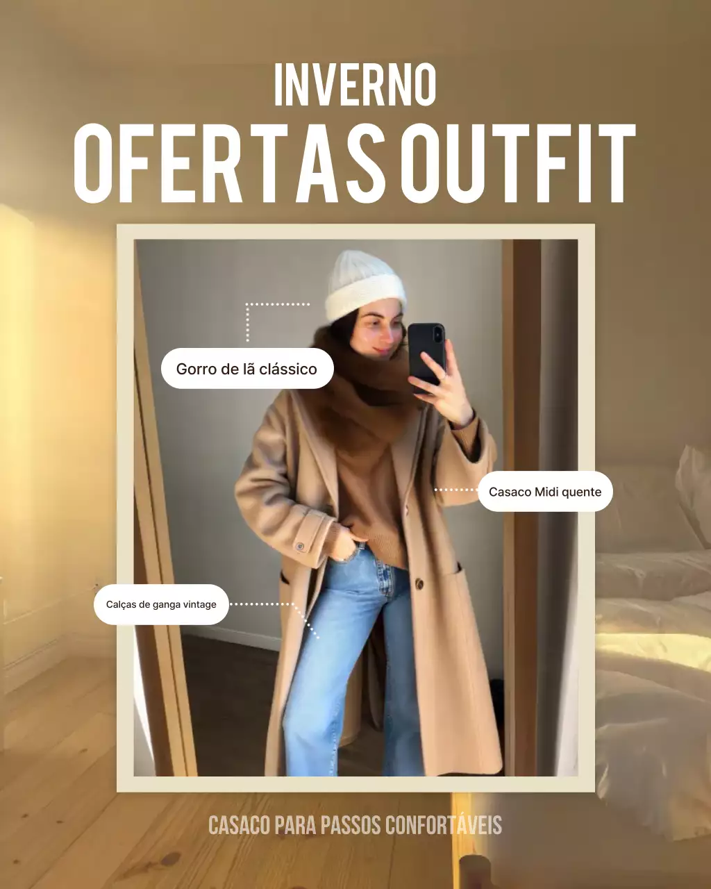 Promoção de Moda Moderna Bege