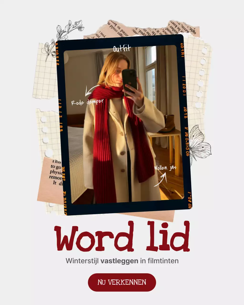 Rode Vintage Winteractie