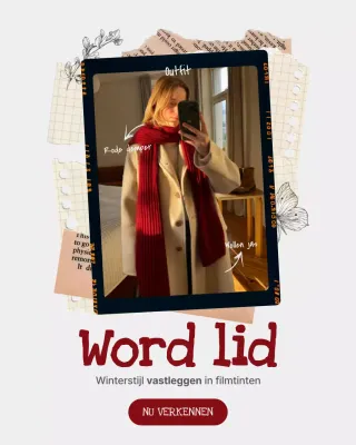 Rode Vintage Winteractie