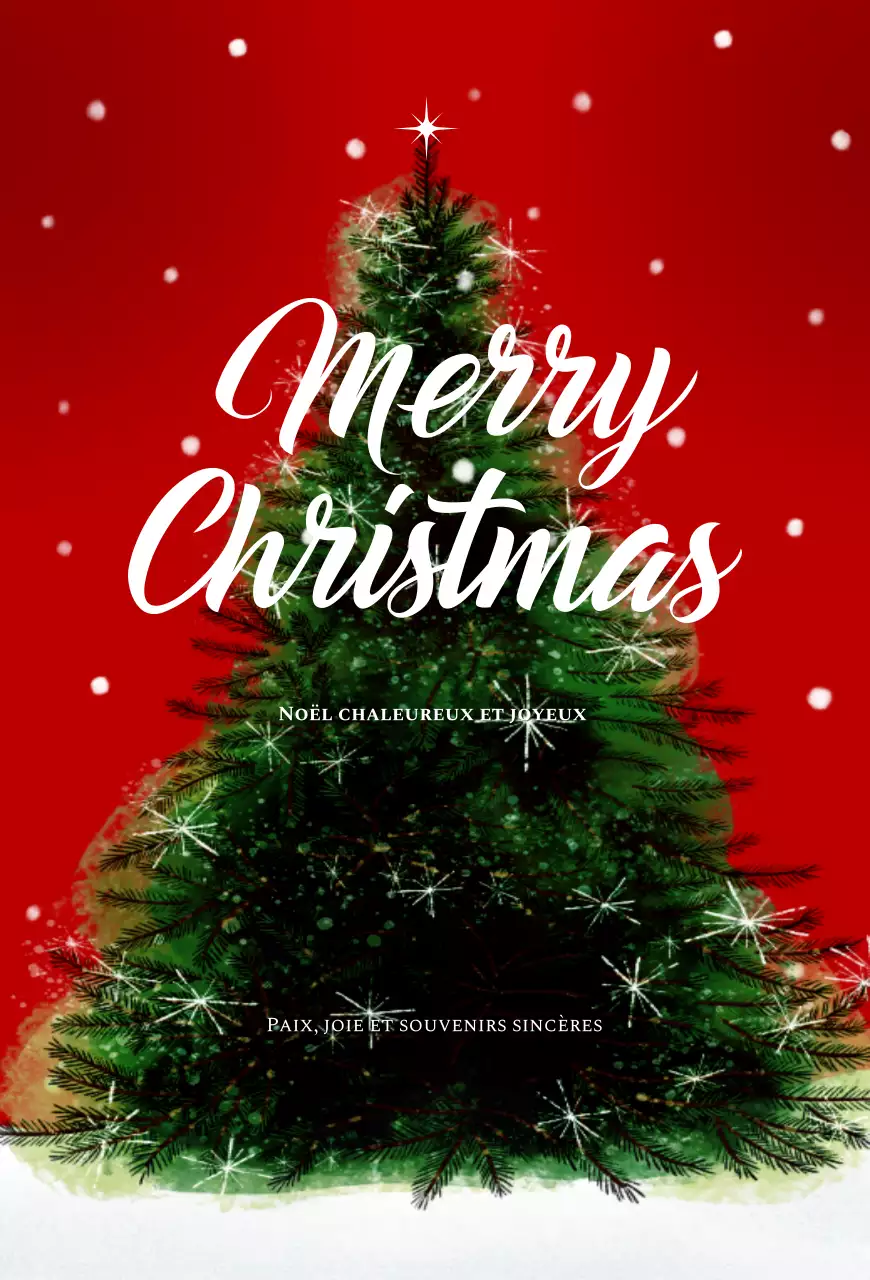 Carte postale de Noël classique rouge
