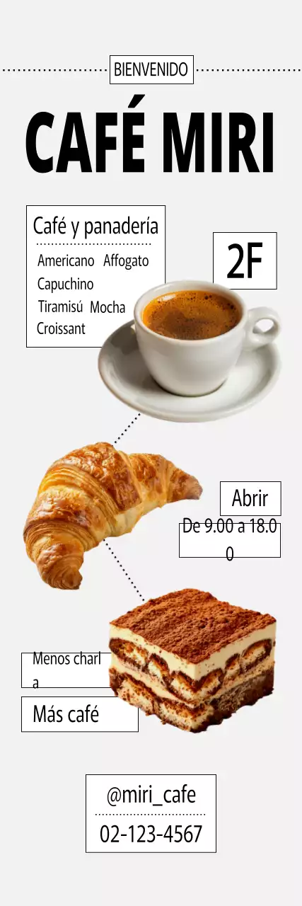 Anuncio de Gray Simple Cafe
