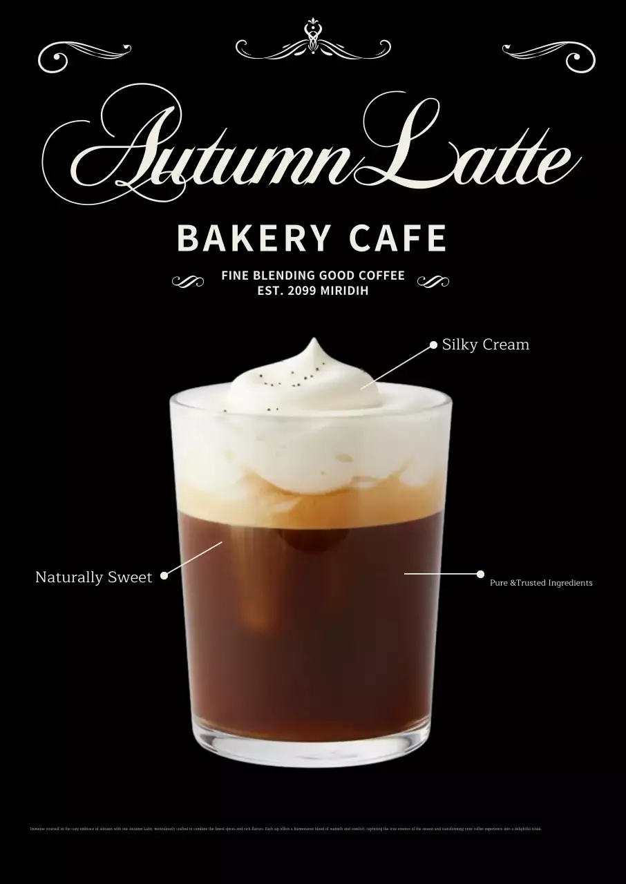Quảng cáo cà phê hiện đại màu đen