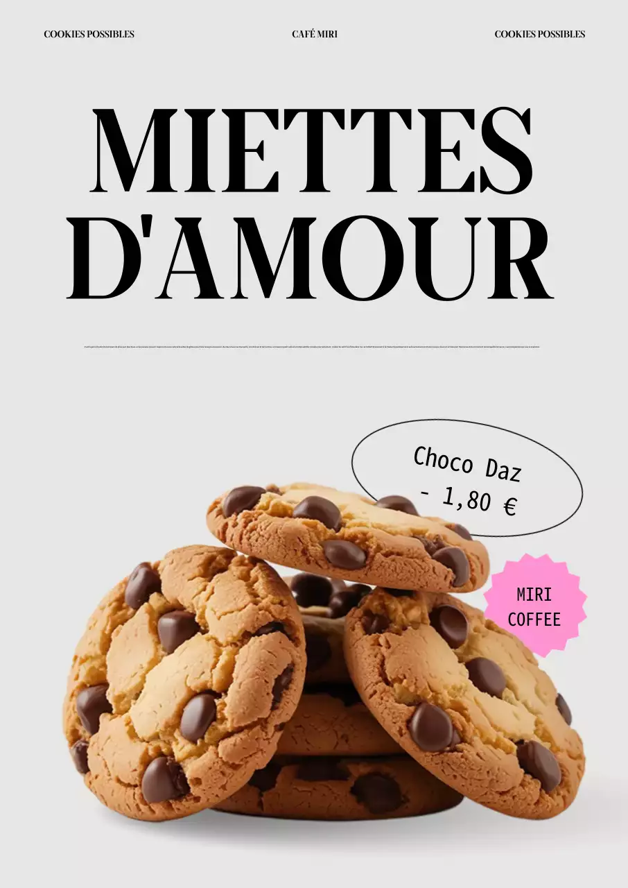 Publicité pour un café moderne beige