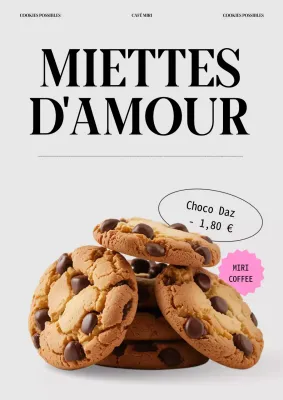 Publicité pour un café moderne beige