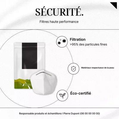 Consignes de sécurité simples en matière d'hygiène noire