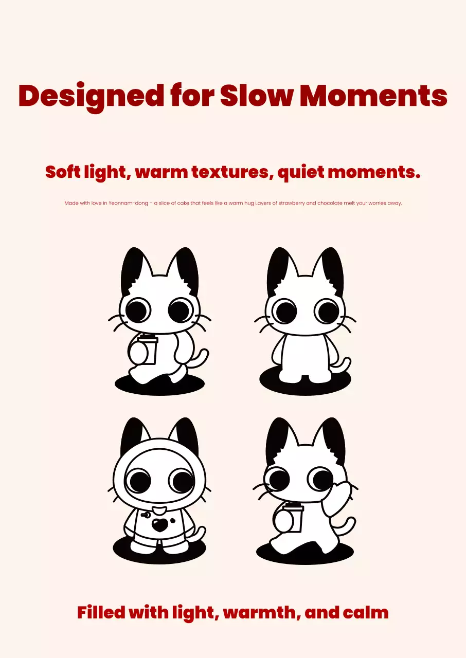 Thiết kế nhân vật dễ thương màu be