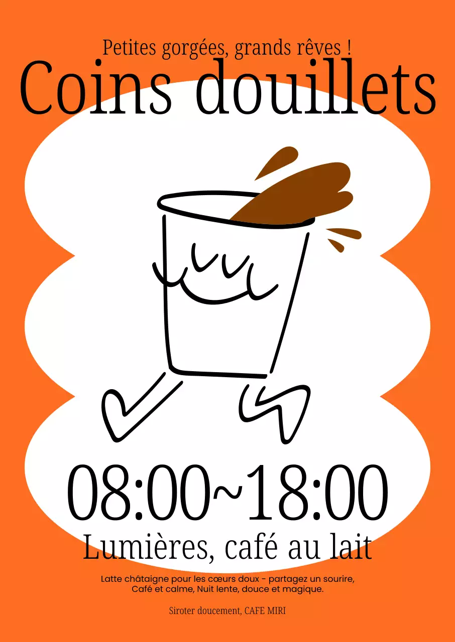 Publicité pour le café Orange Cute