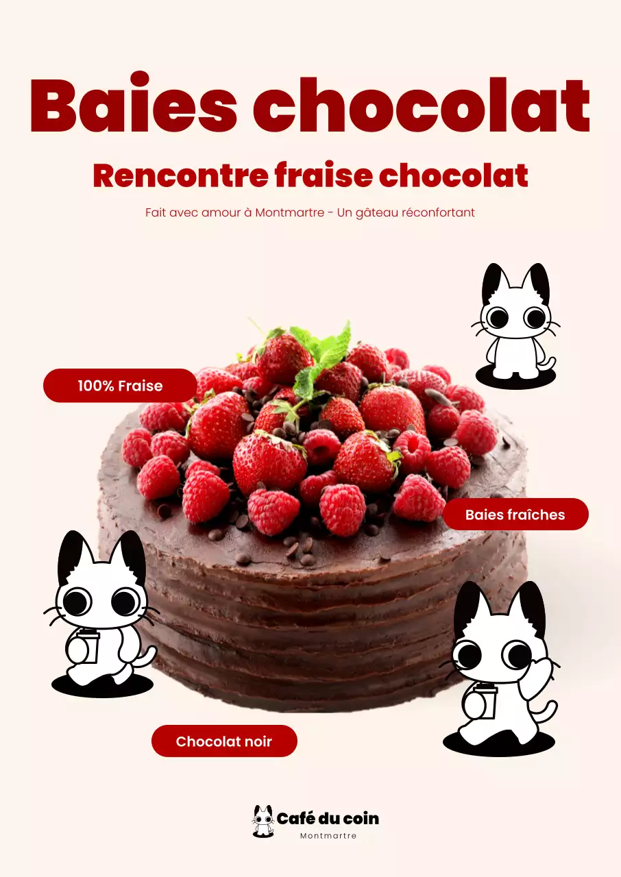 Publicité pour le gâteau Red Baby