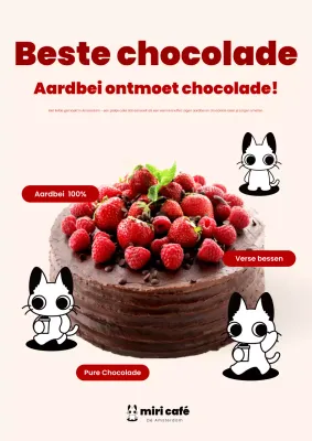 Advertentie voor rode babytaart