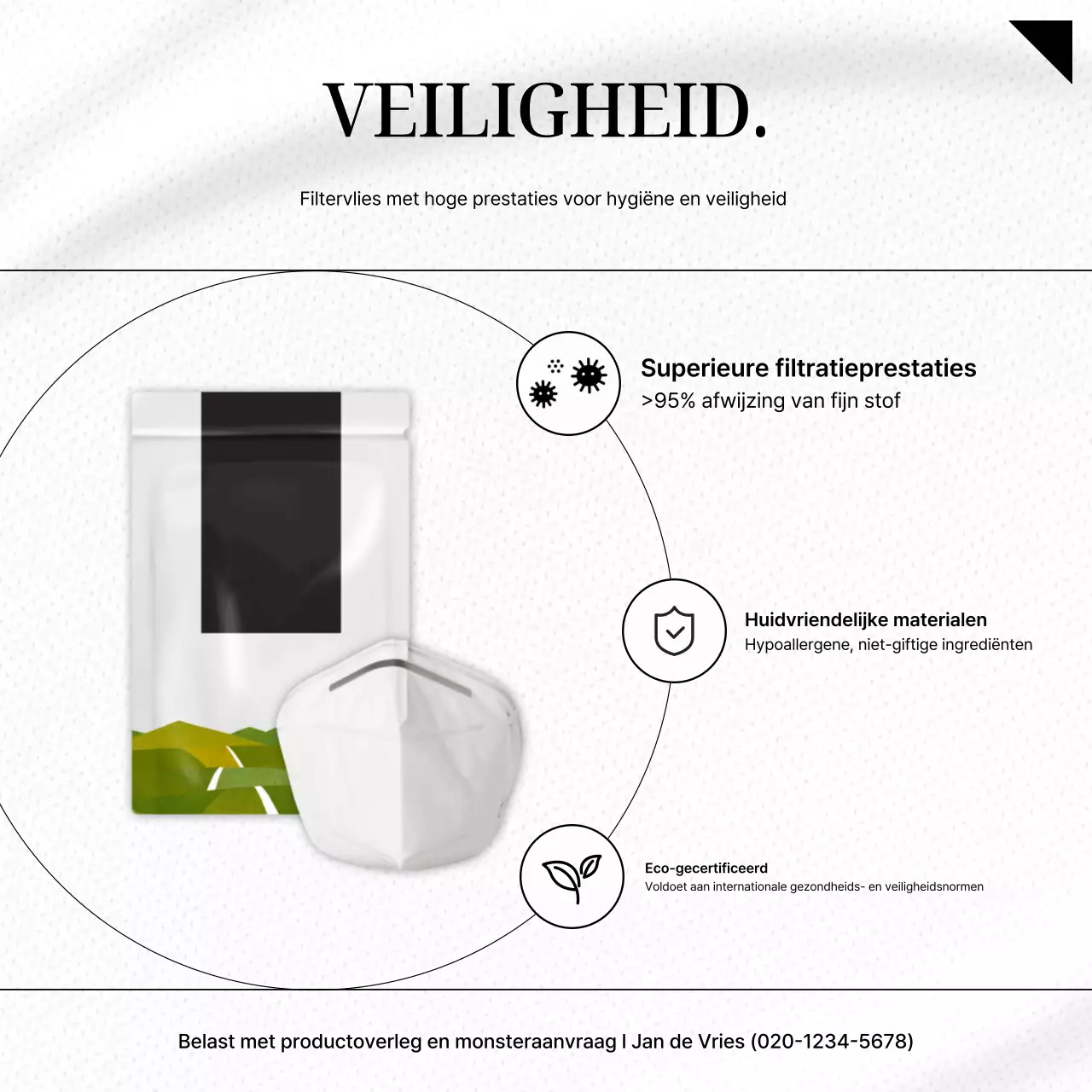 Zwarte eenvoudige hygiëneveiligheidsrichtlijnen
