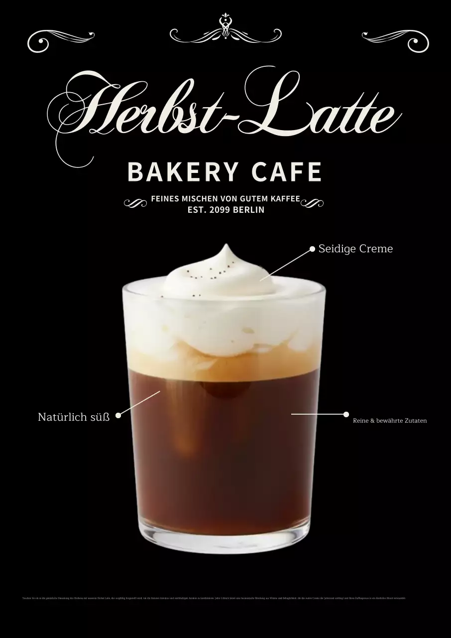 Schwarze moderne Kaffeeanzeige