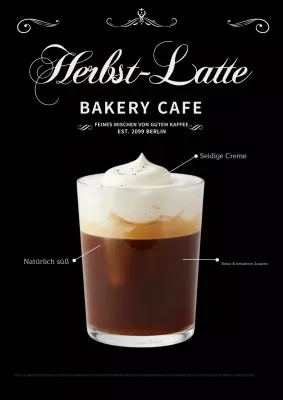 Schwarze moderne Kaffeeanzeige