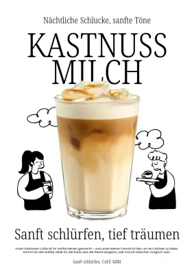 Beige Simple Drink Werbung