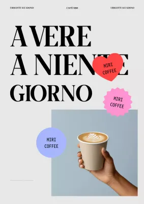 Pubblicità del caffè moderno beige