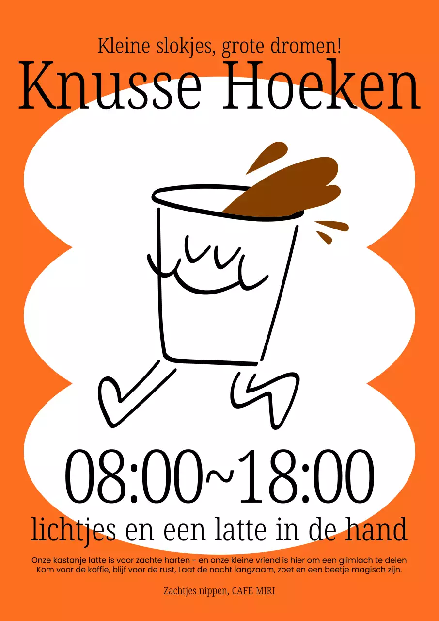 Advertentie voor Orange Cute Cafe