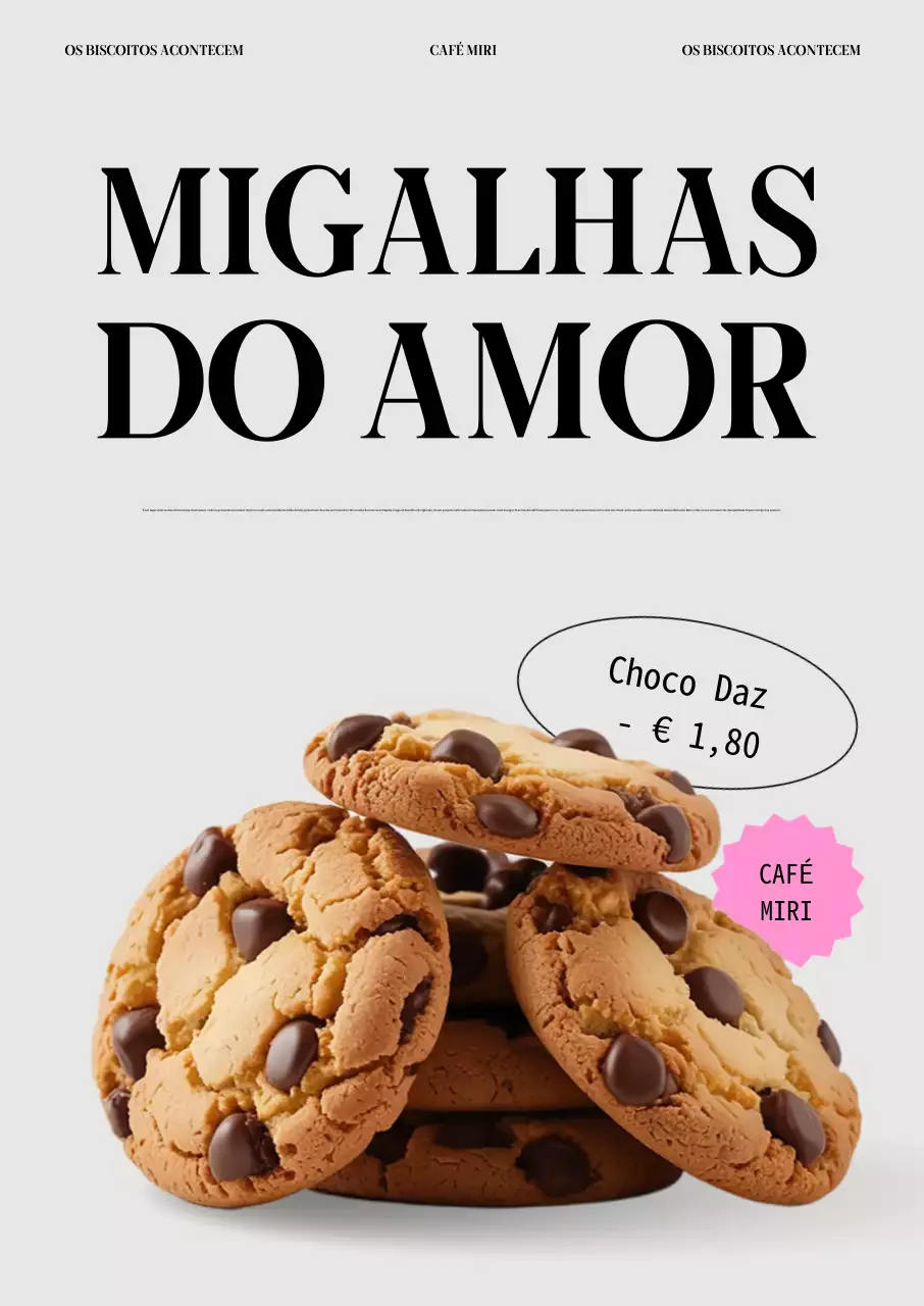 Anúncio de café moderno bege