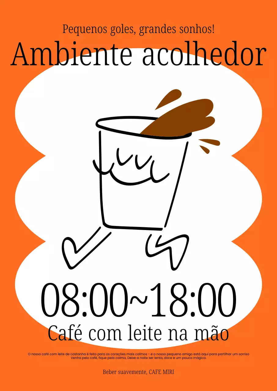 Anúncio do Orange Cute Cafe