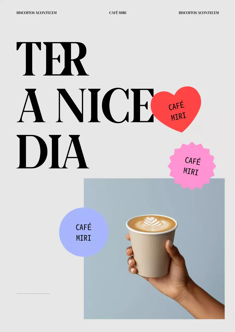 Anúncio de café moderno bege