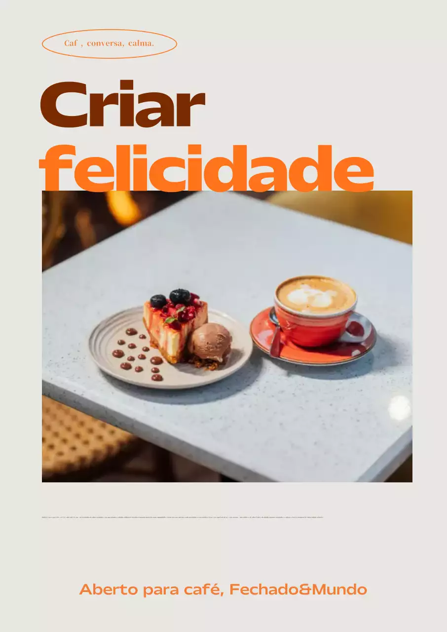 Anúncio de café moderno bege