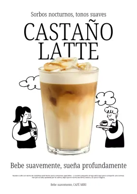 Anuncio de bebida simple beige