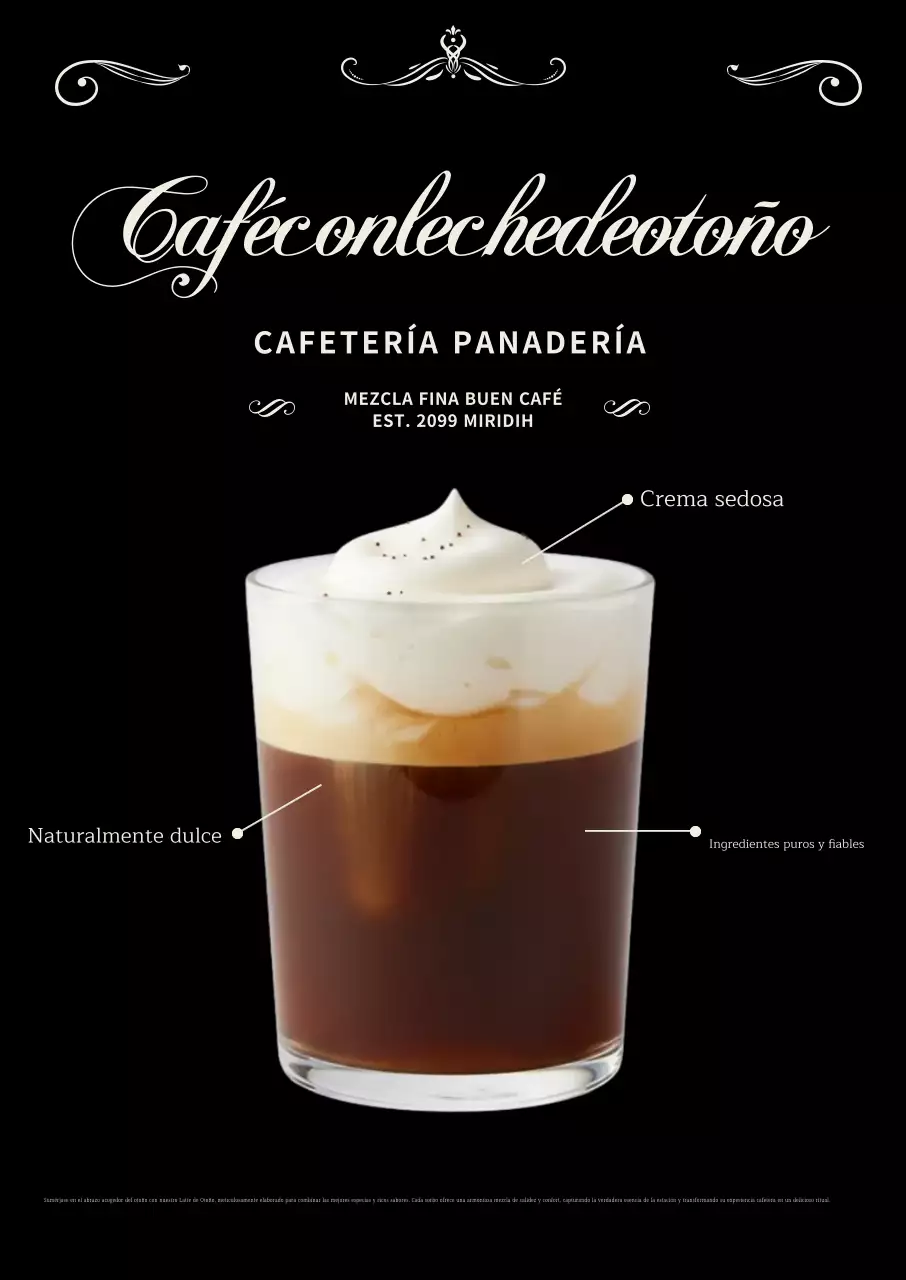 Anuncio de café negro moderno