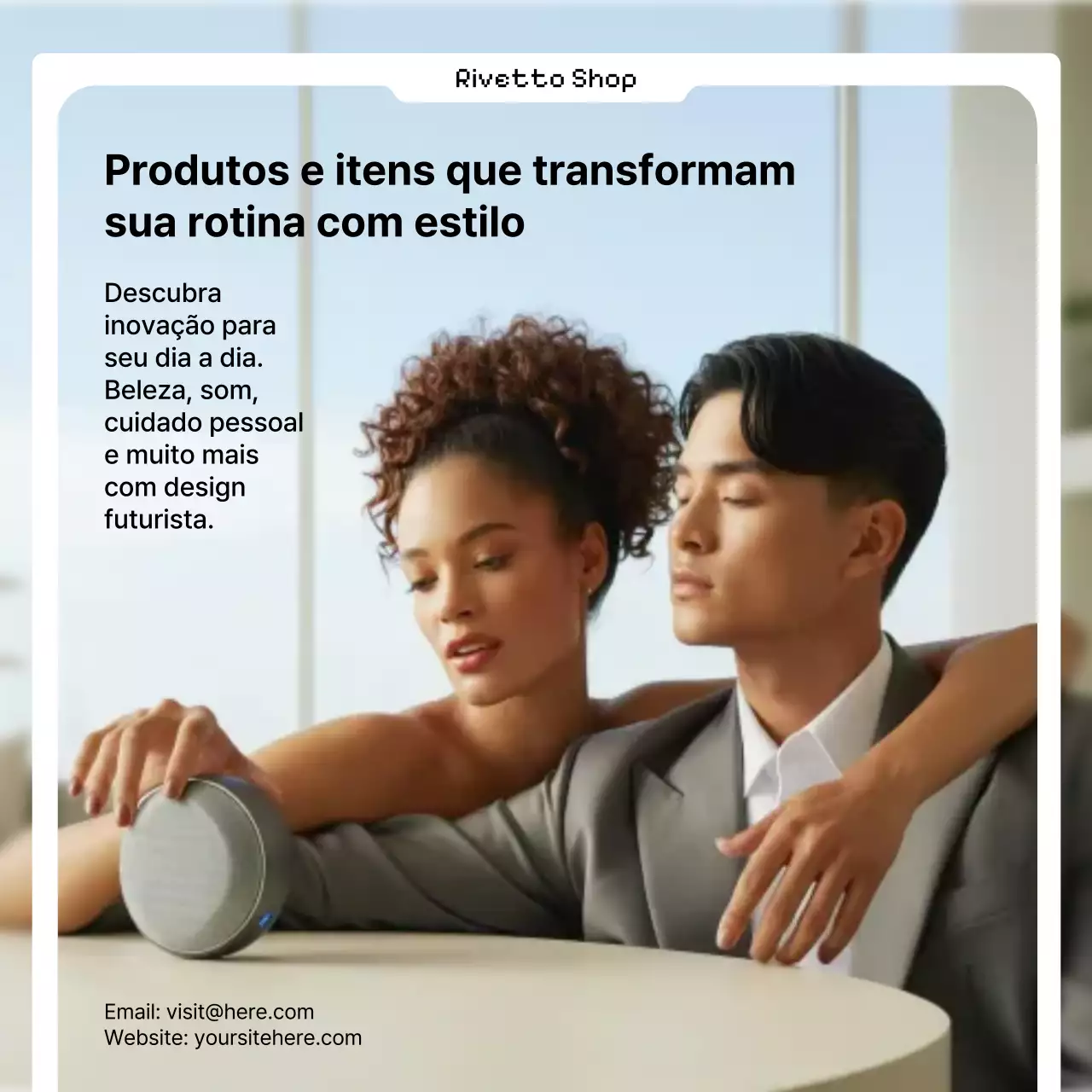 propaganda de estilo de vida moderno cinza