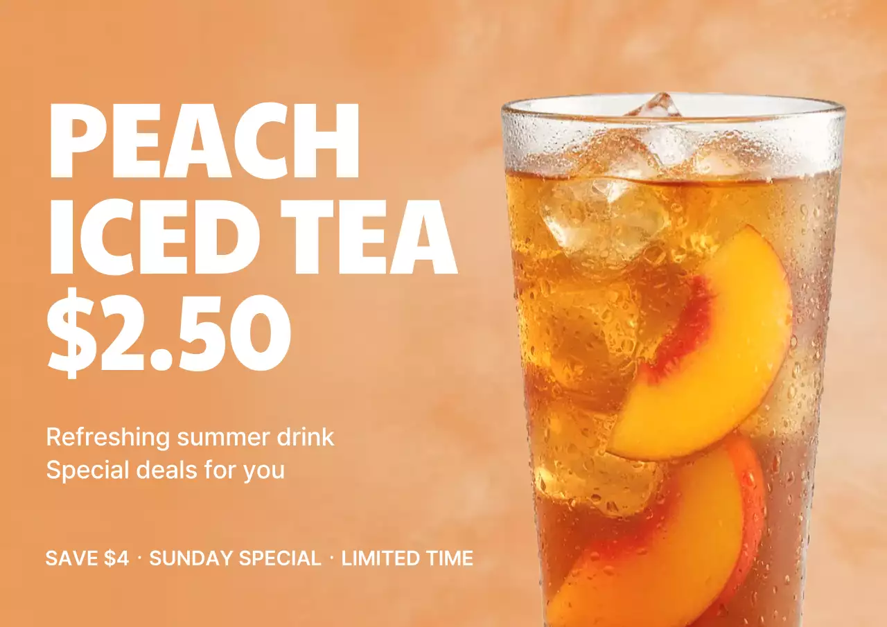 orange trendy beverage promotion