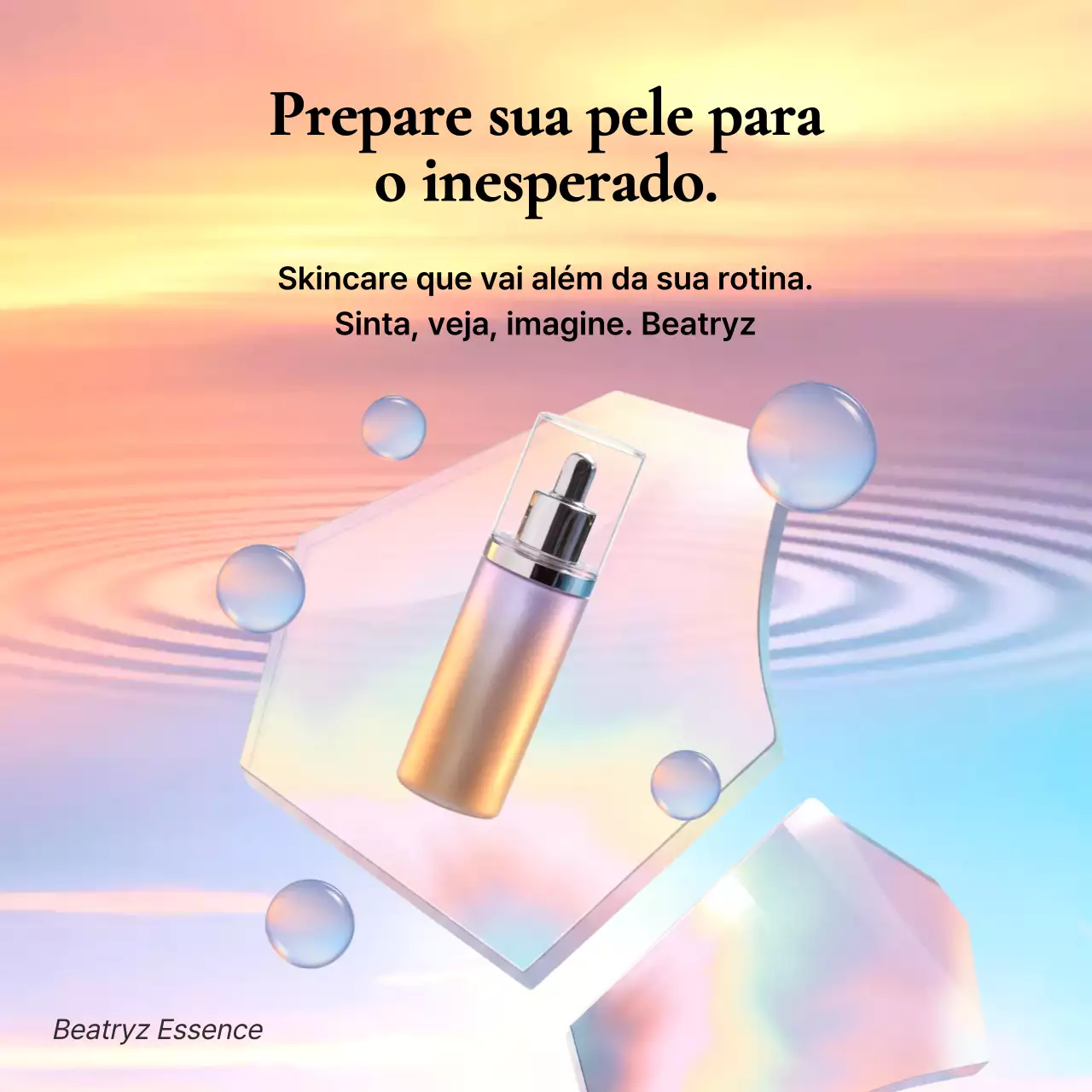 promoção de cuidados com a pele modernos em tons pastel