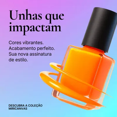 promoção de unhas modernas laranja