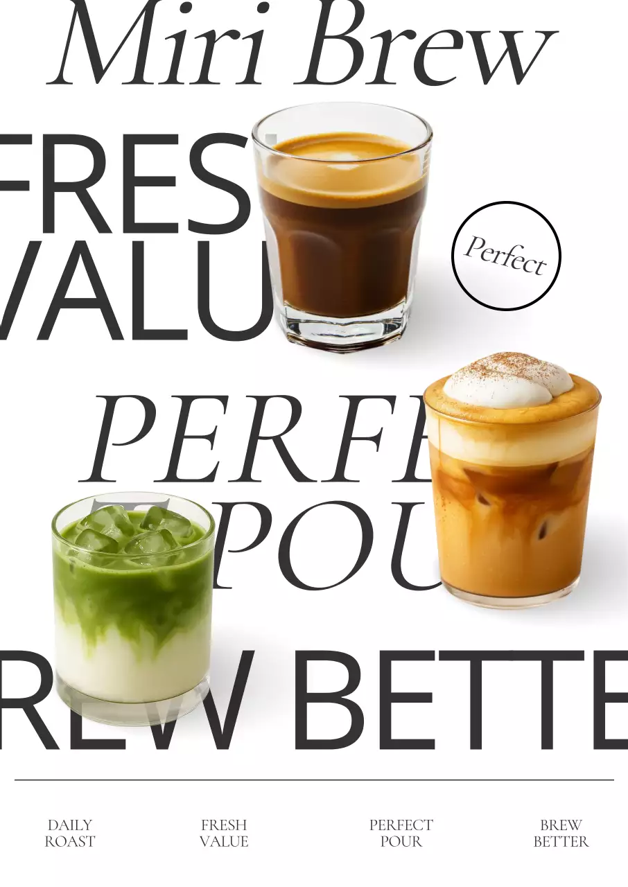 흰색 모던 커피 광고