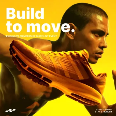 orange modern athletic promotion