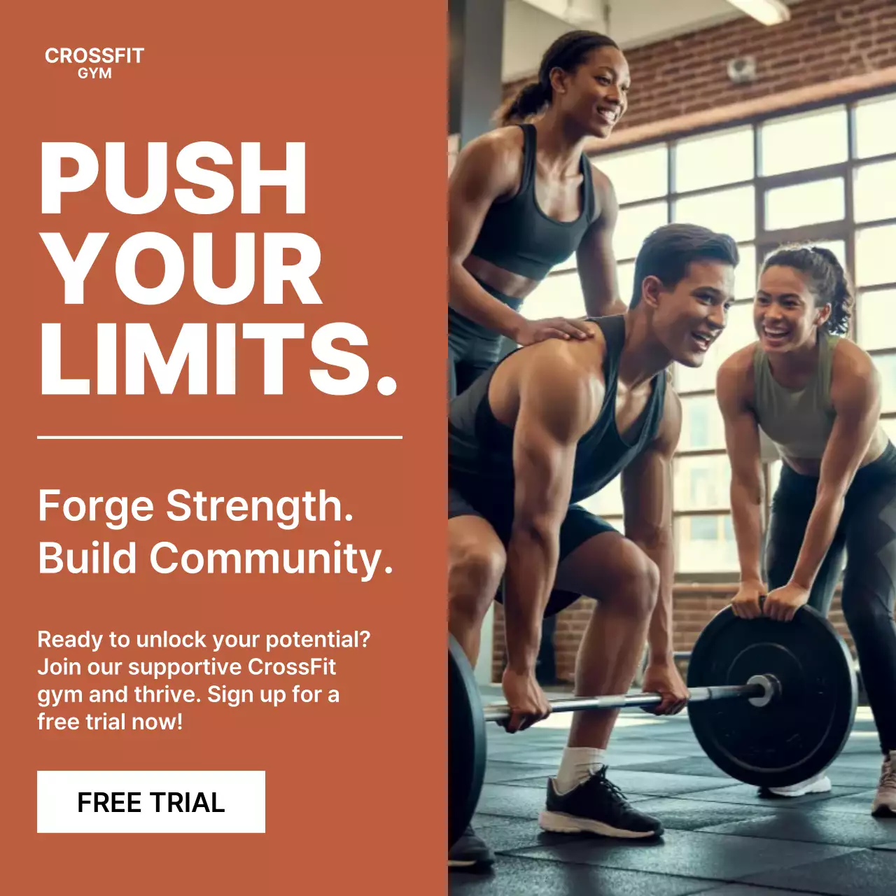 orange modern fitness promotion