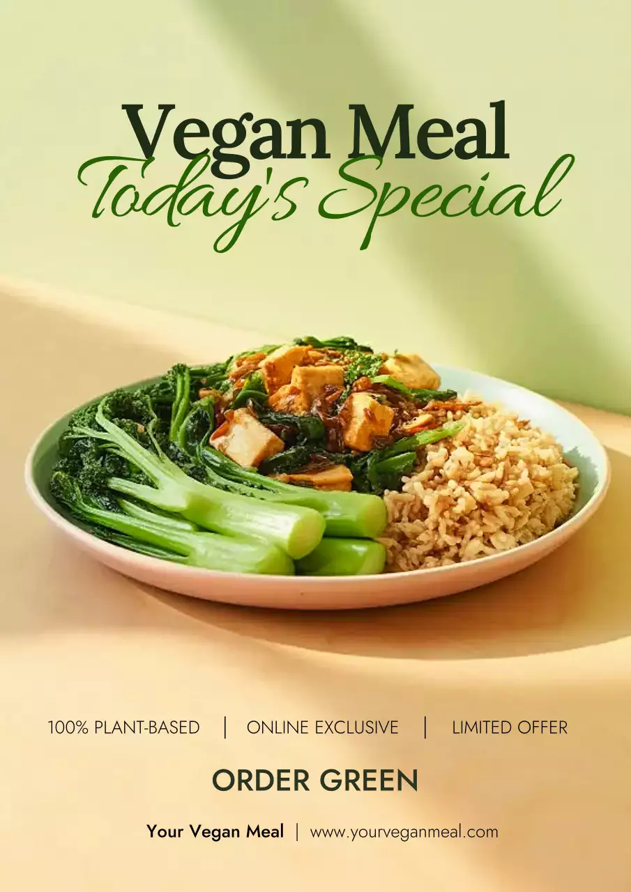 green modern vegan promotion
