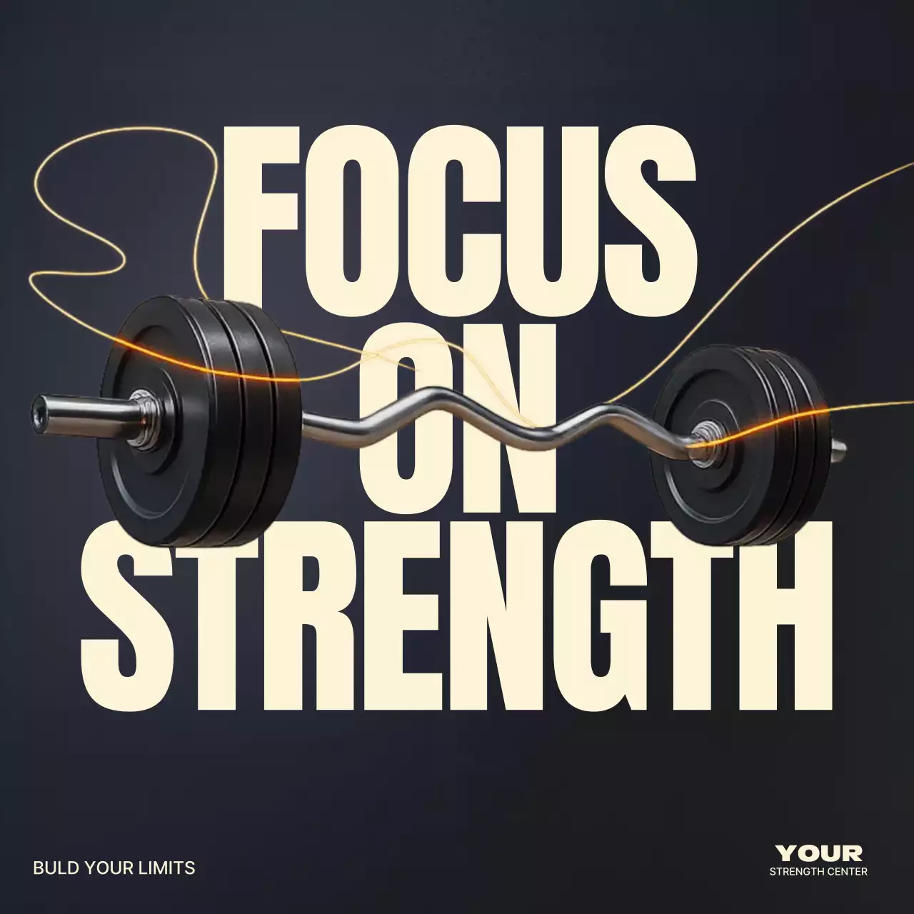 black bold fitness promotion