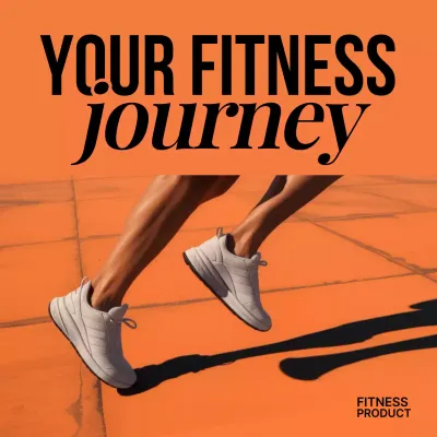 orange modern fitness advertisement