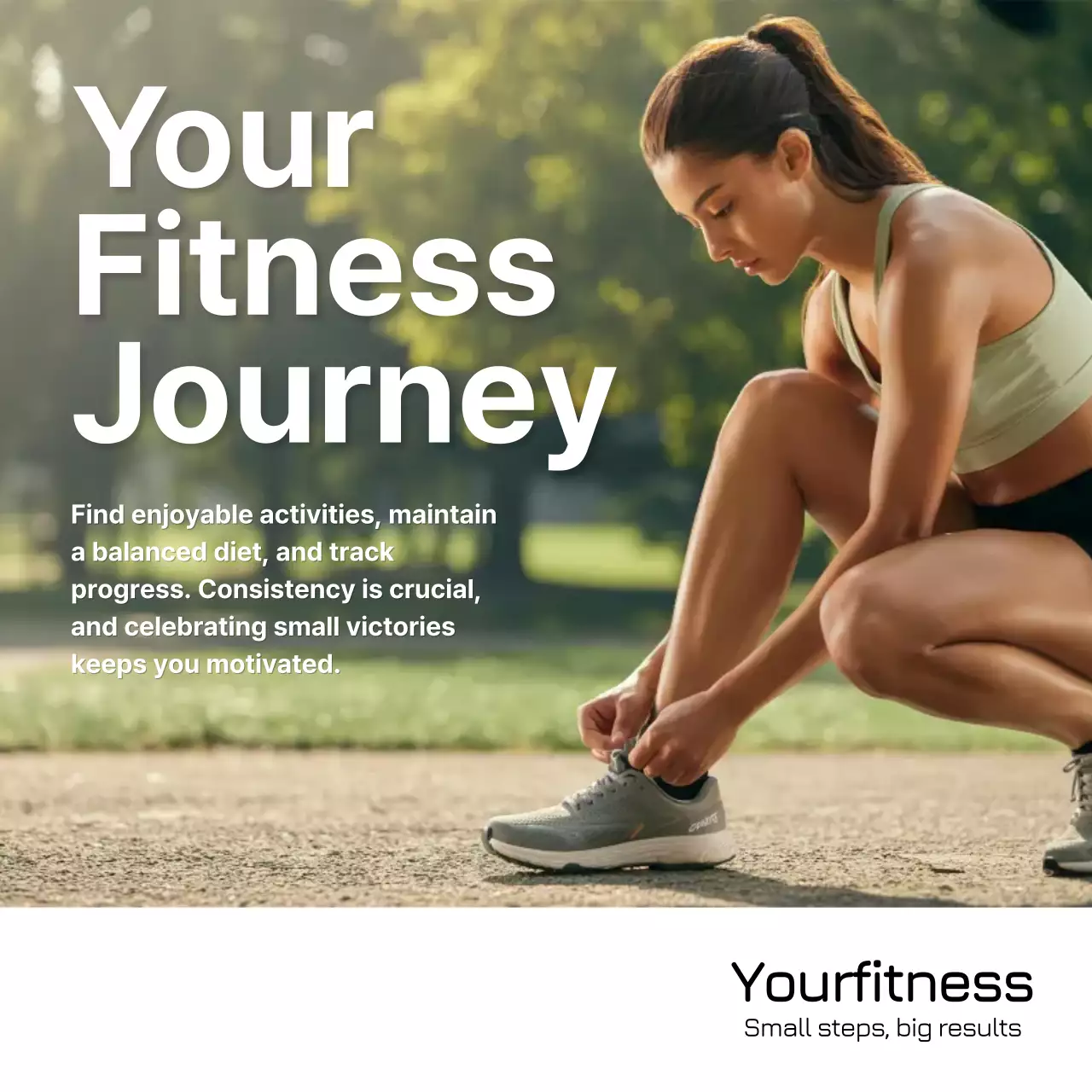 green modern fitness promotion