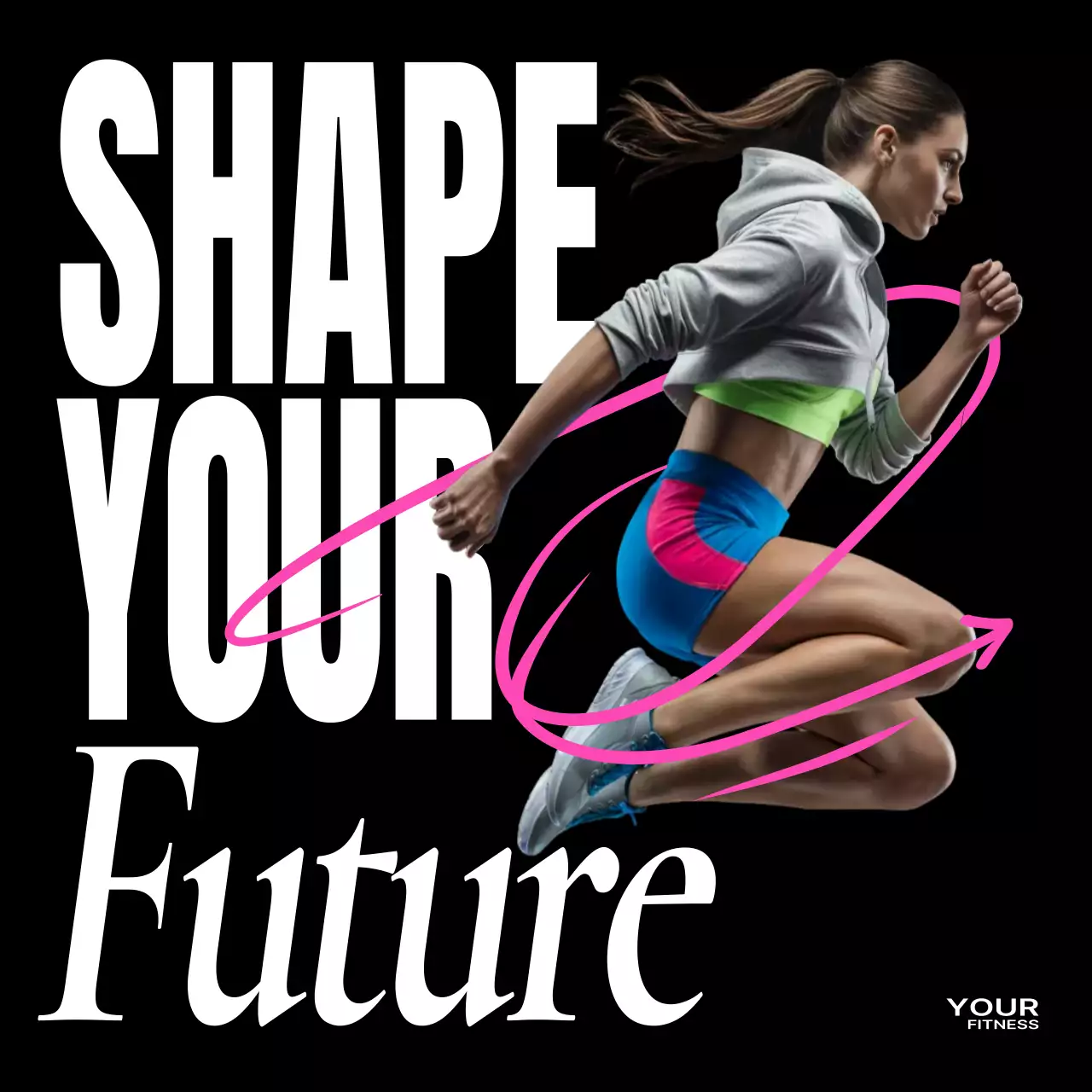 black modern fitness advertisement