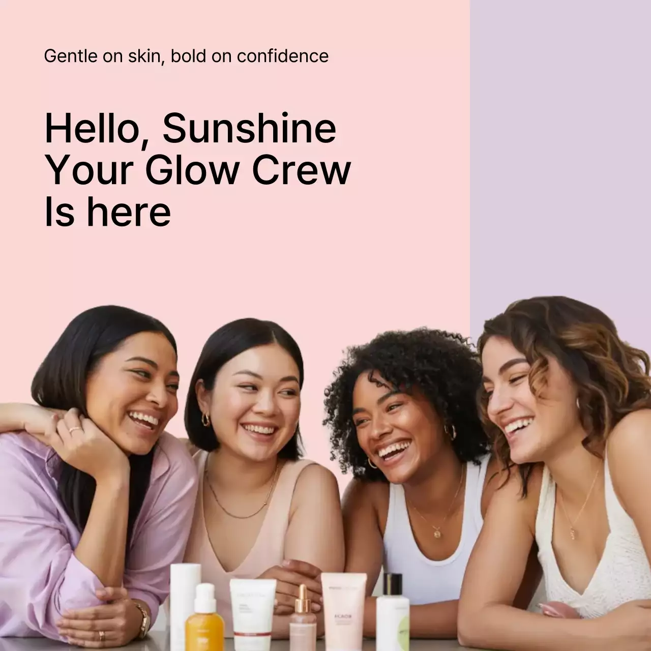 pink modern skincare promotion