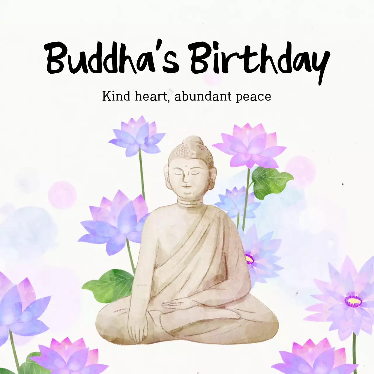 Beige Traditional Buddha Announcement Instagram Post