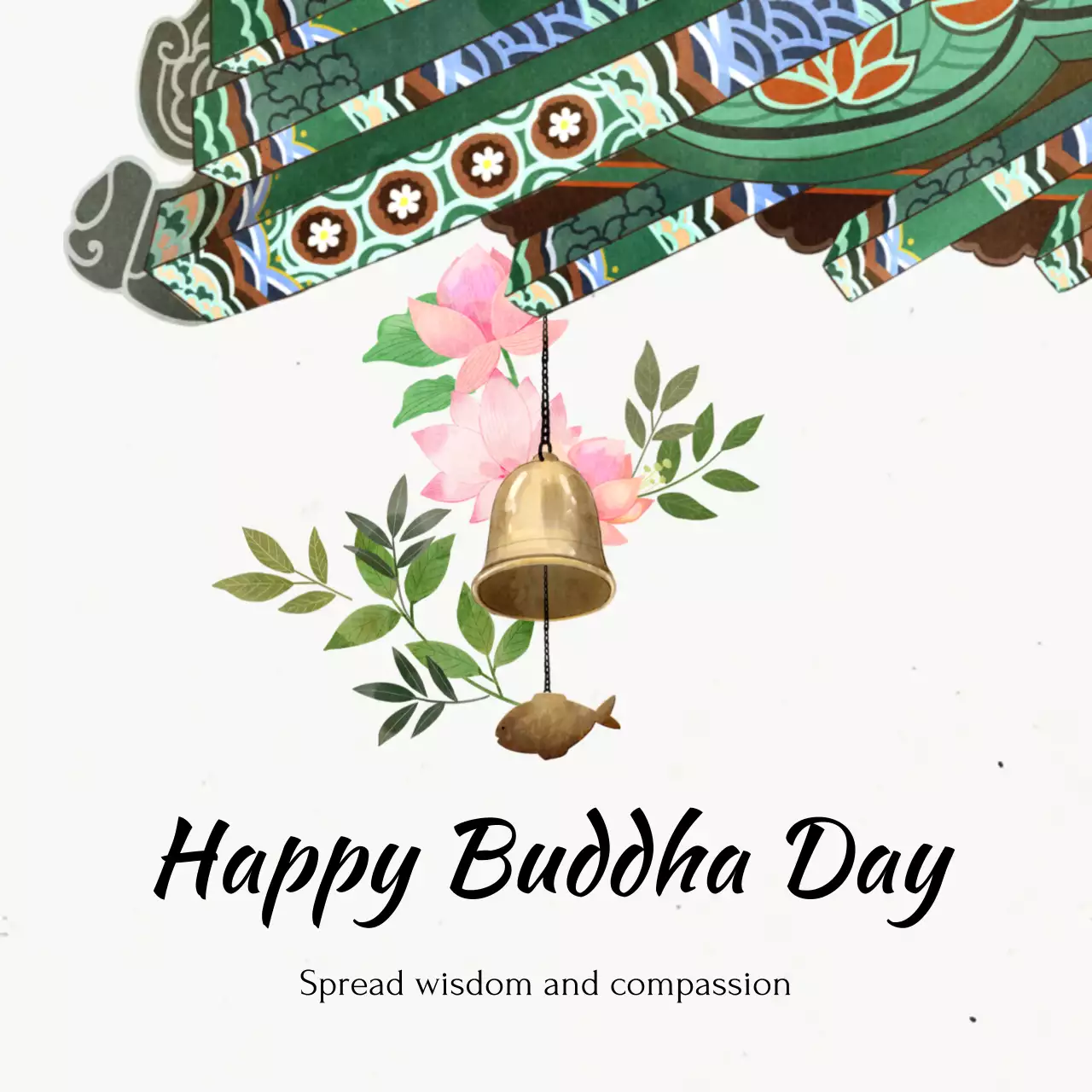 Beige Traditional Buddha Announcement Instagram Post