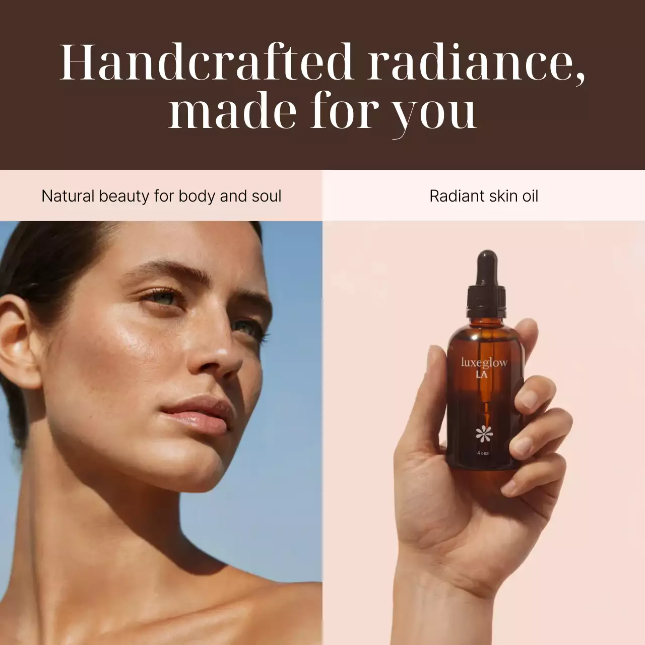 brown elegant skincare promotion