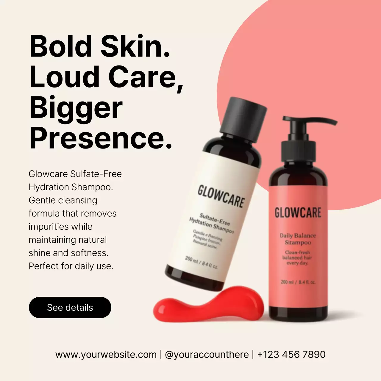 coral modern shampoo promotion