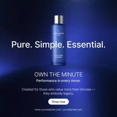 blue modern skincare advertisement